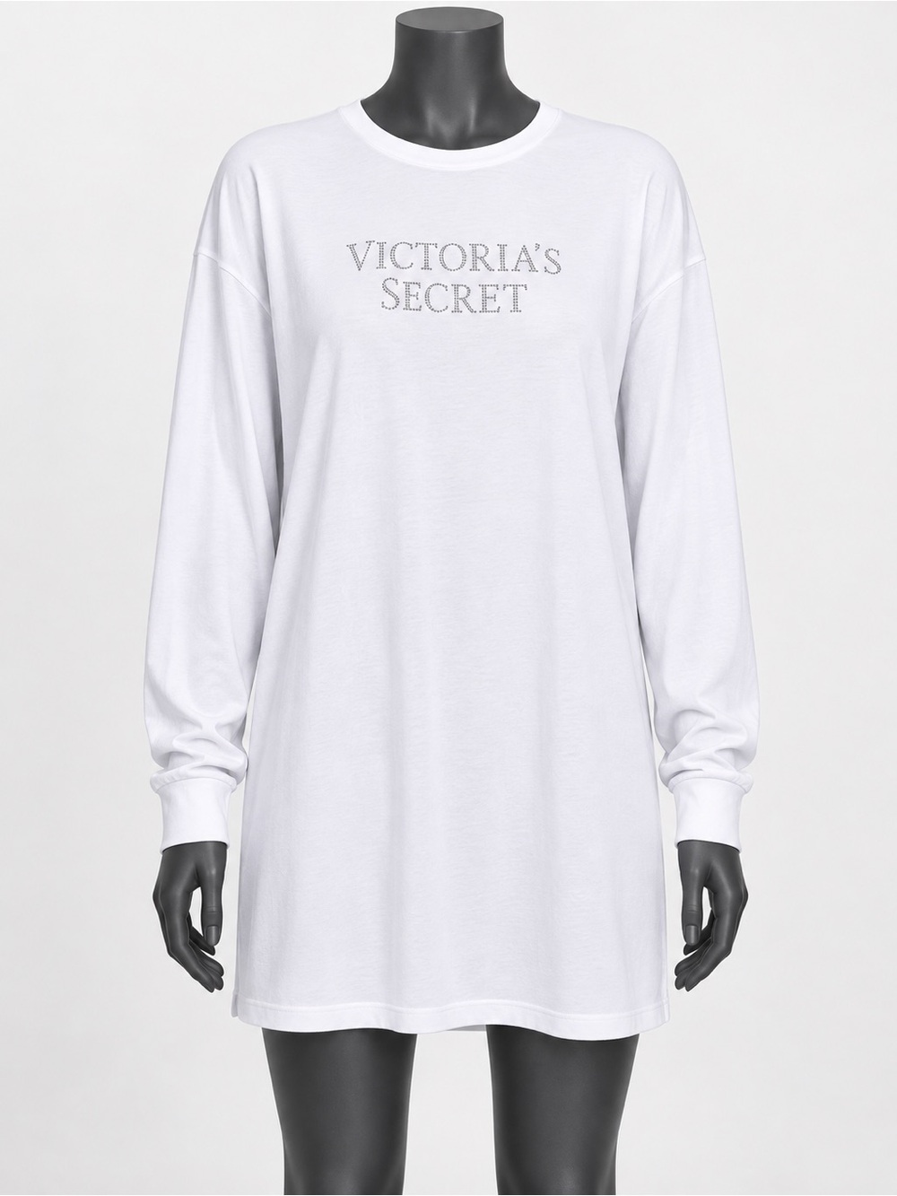 Victoria's Secret White Crewneck Logo Sweater Dress